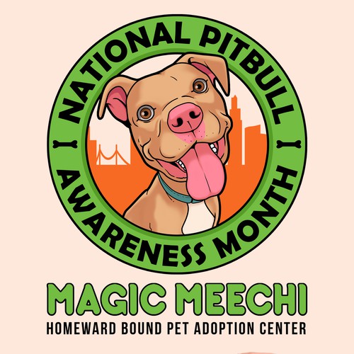 Magic Meechi - National Pitbull Awareness Month Design by Athew_Yana