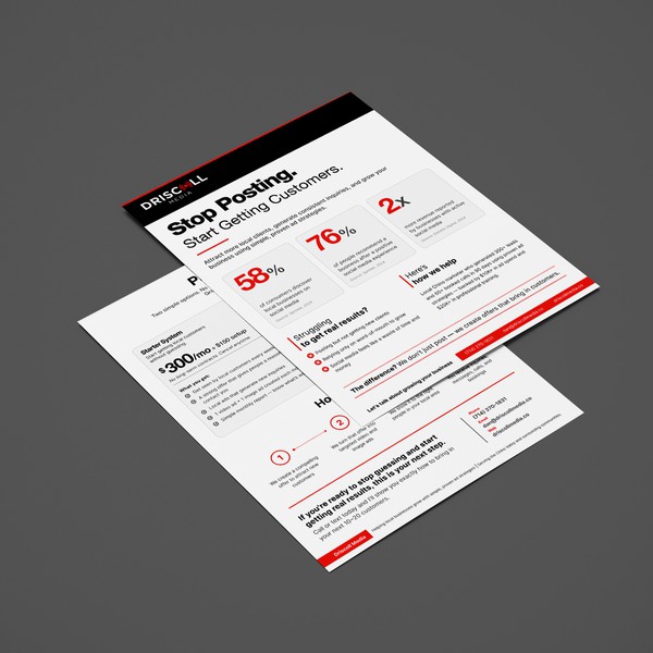High-End Double-Sided Flyer for Social Media Marketing Agency