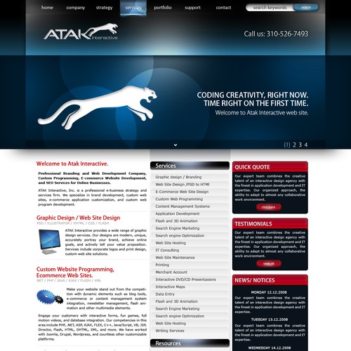 Interactive Services Agency Web Redesign - Award Winner Wanted Design by Dimitar Gyurov