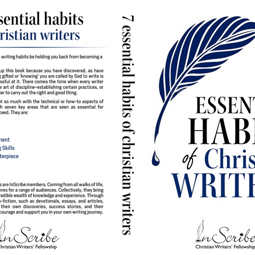Create a captivating book cover for anthology, 7 Essential Habits of Christian Writers Design by Ramarao V Katteboina