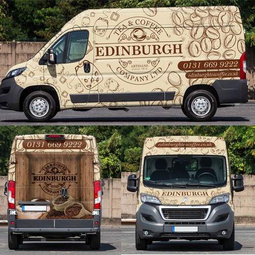 Design a show stopping Van Wrap for Edinburgh Tea and Coffee Co. Design by aricaturrash