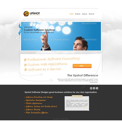 Help Upshot Software with a new website design Ontwerp door mygldesign