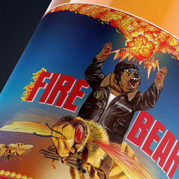 FireBear Cinnamon & Honey Whisky label