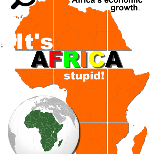Book cover concept for It's Africa stupid