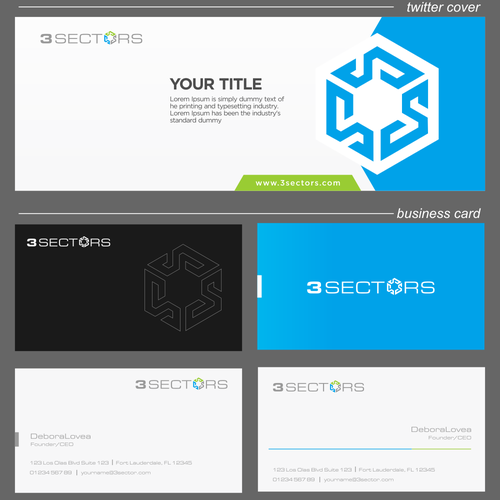 Design logo for 3Sectors (Conference and exhibition organization company) Design by debora_