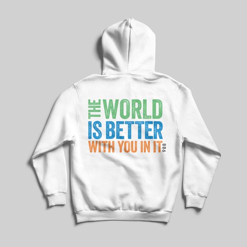 'The World Is Better With You In It' typographic illustration for sweatshirt Design by Sand82