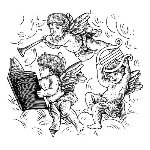 Cherubs at Play Design by Asra.