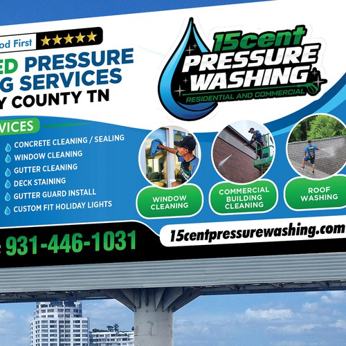 Modern Pressure Washing Billboard Design by abirk1