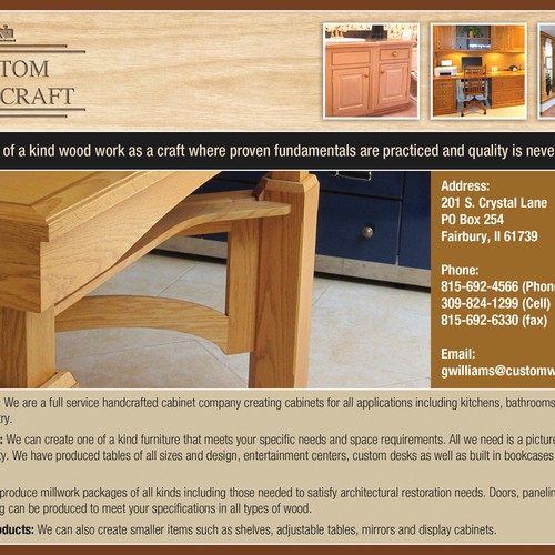 Postcard Or Flyer For Custom Woodcraft Postkarten Flyer