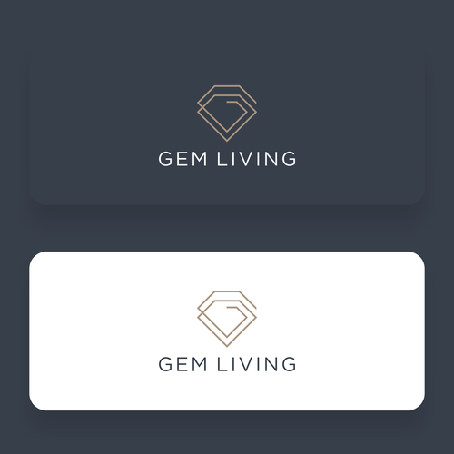 Geometrical, minimalist, modern brand design for Gem Living Design by Dadi Duit™