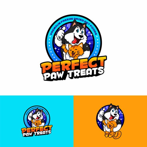 Perfect Paw Treats Modern & Vibrant Happy Logo Design réalisé par arma.arma