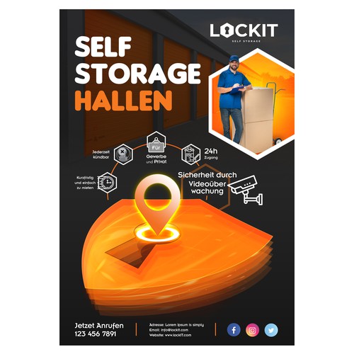 Gestalte ein Flyer Design für Selfstorage Hallen Design by C7Z
