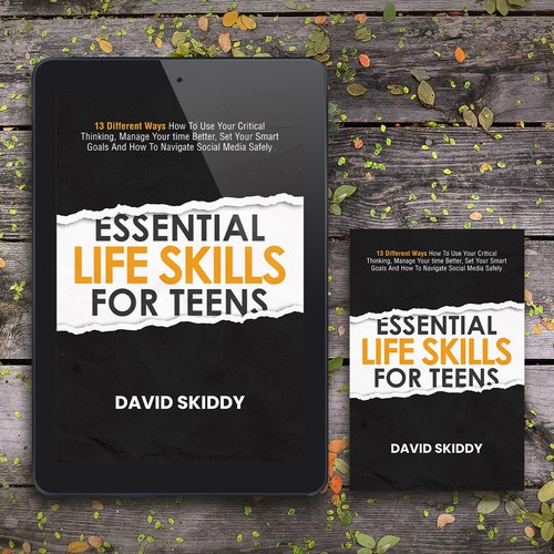 A powerful ebook cover for Essential Life Skills For Teens Design réalisé par Altigador