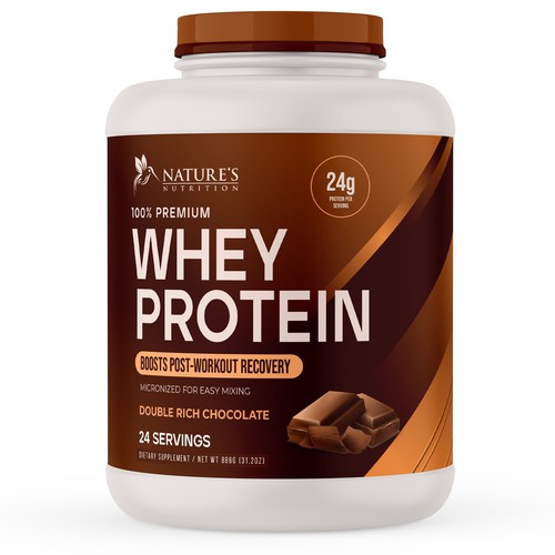 Diseño de Tasty Whey Protein Chocolate Design Needed for Nature's Nutrition de UnderTheSea™