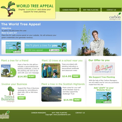 Web page for the  "World Tree Appeal" Réalisé par trestian
