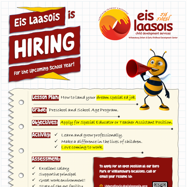 A recruitment ad for Special Education Teachers. Exciting copywrite enclosed.