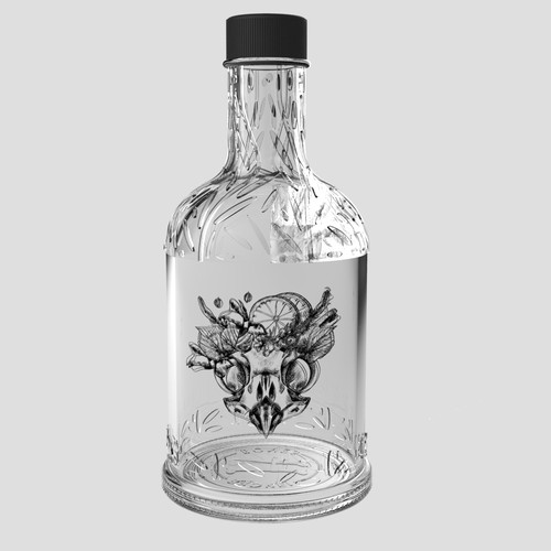 Broken Bones gin bottle Design by AdriánKG