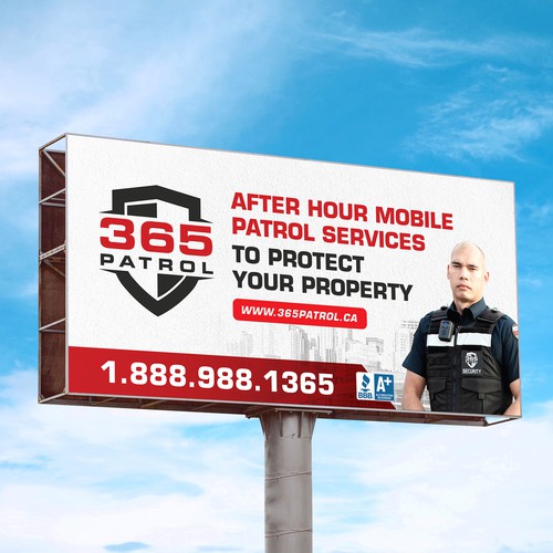 I need a billboard design for a Security Guard Company Design by RED DOT