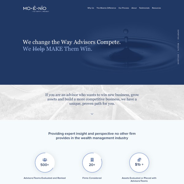 Design by NewPx titled "Landing Page for Consulting Company"