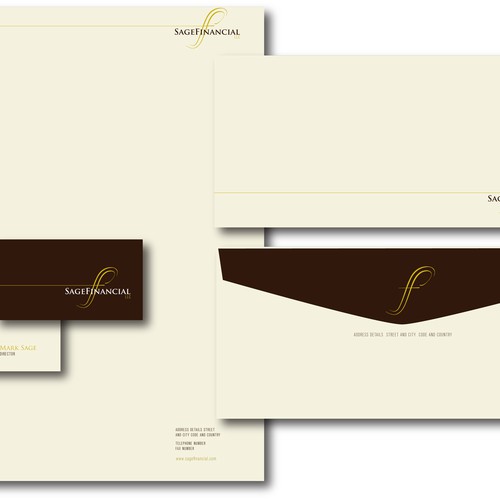 Create the next logo and business card for Sage Financial LLC Diseño de Dezignstore