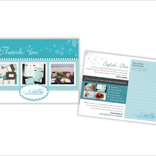 Upscale Wedding Invitation Boutique Postcard Design por KayVay