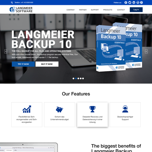 Redesign a Site for a Backup Software Design by Nikesu