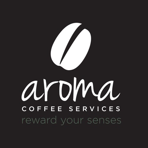 Logo and business card for Aroma Coffee Services 