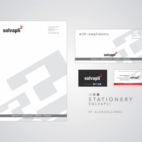 Create the next stationery for solvapli Diseño de Alonzollamas