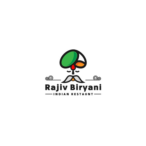 Indian Food Cloud Kitchen Logo Design, Rajiv Biryani Réalisé par Mostafire