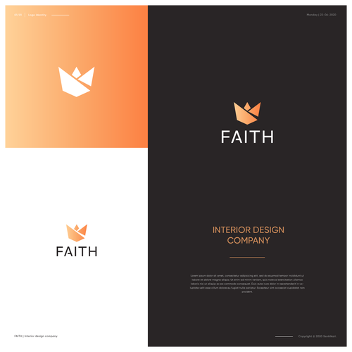 Design an ORIGAMI Lotus logo for an interior design company. Design by Snhkri™