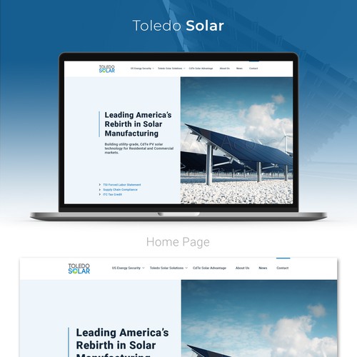 Website Redesign for Solar Panel Manufacturer and Tech Company Design by Vl@daS