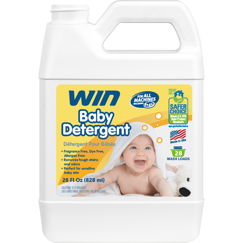 WIN Baby Detergent bottle label Design by Helma