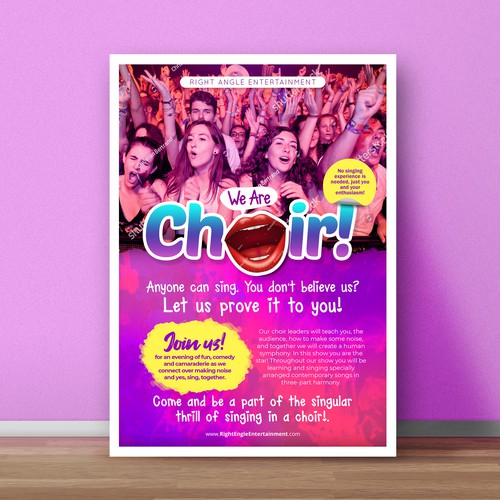 WE ARE CHOIR ad mats for Touring Production!! Design by djokosoe