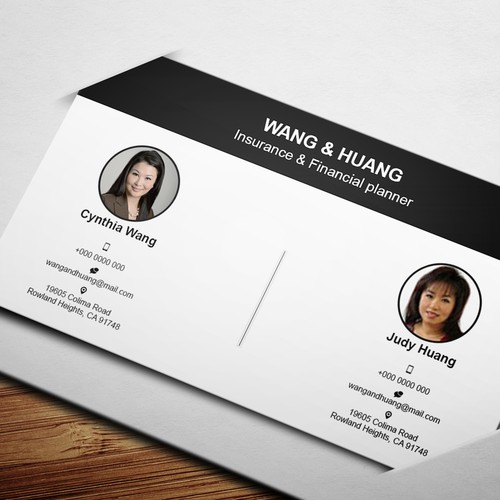 Create Business Card for 2 Persons Name's on 1 Business Card