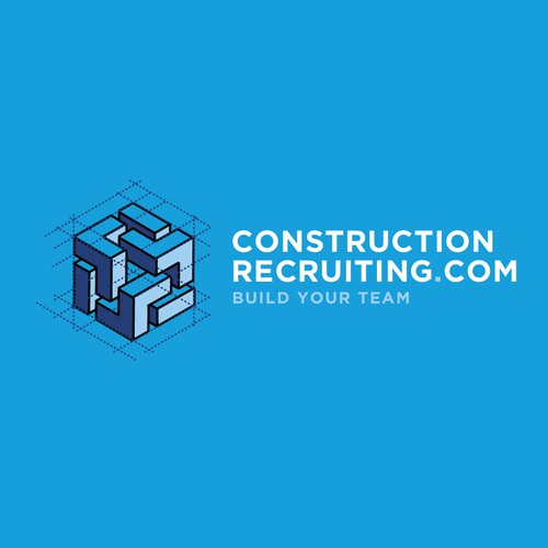 constructionrecruiting.com logo to appeal to construction companies who need to find great talent Design by Light and shapes