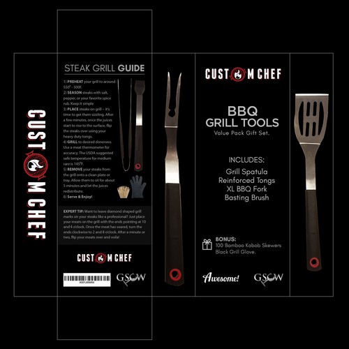 Custom BBQ Grill Tools Package - New Brand. Your help needed! Design réalisé par RB_studio