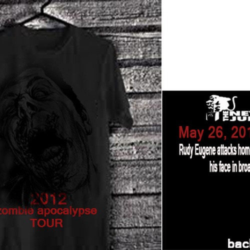 Zombie Apocalypse Tour T-Shirt for The News Junkie  デザイン by Gedjulajie