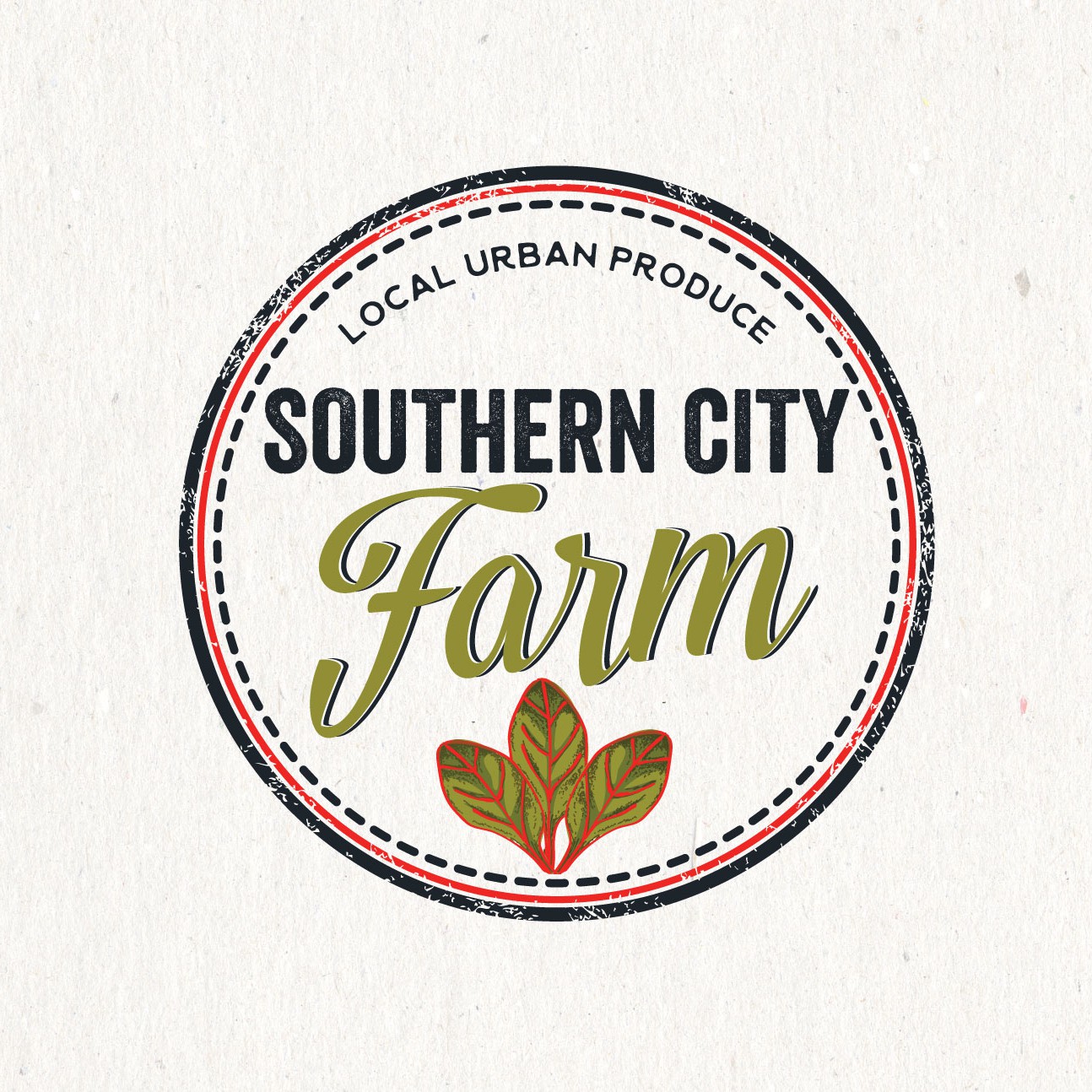 Farmers' market logo with the title 'Southern City Farm'