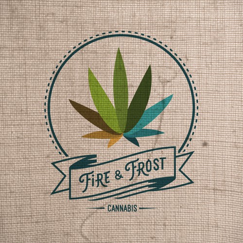 Fresh "Hipster Feel" Logo Design for Fire and Frost Cannabis Logo