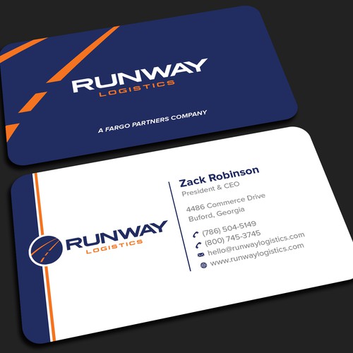 Design di Runway Logistics Business Card di CurveSky™ ☑️