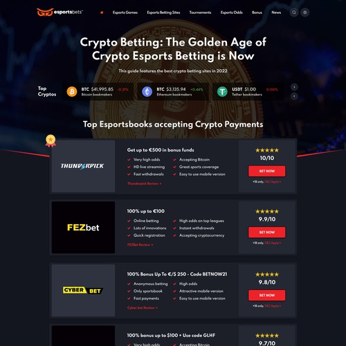 Design a new Esports betting comparison website Design von Mahant Arts