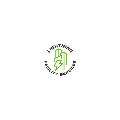 Cool logo using a lightning bolt for commercial maintenance/cleaning company. Design by Khairuzan Dwijayanto