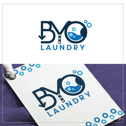 Fun, creative logo for new laundromat, BYO Laundry Design by polymax