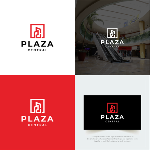 Logotipo Plaza Central Design by zen.logo