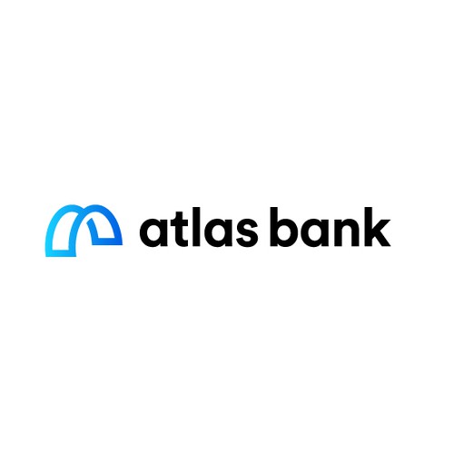 Logo for Atlas Online Bank. Design by OchayaDesigns™