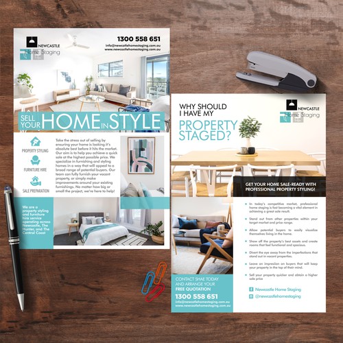 Home Staging Double Sided Flyer Update Postkarten Flyer