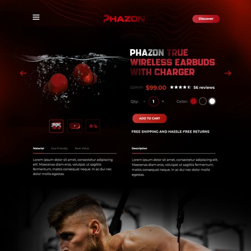 Wireless earbuds website remake Design by vyncadq