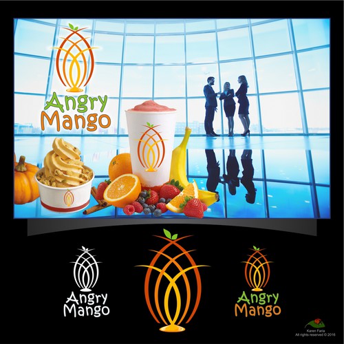 Help me create an eye catching ice cream and juice shop logo, something