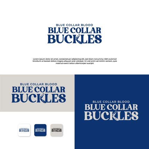 Blue Collar Blood - We need a logo for our hidden belt buckle knifes for blue collar America!! Design by Danielle Curtis