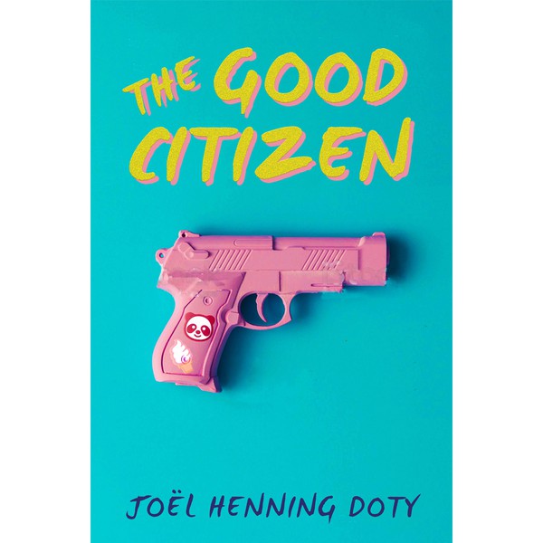 Bold pop-art book cover for a dystopian novel